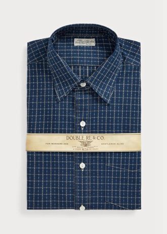 Laivastonsiniset miesten Ralph Lauren Slim Fit -ruudulliset Dobbyn juhlapaidat