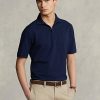 Laivastonsiniset miesten Ralph Lauren Stretch Mesh -vetoketjulliset poolopaidat Laivastonsiniset miesten Ralph Lauren Stretch Mesh -vetoketjulliset poolopaidat
