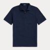 Laivastonsiniset miesten Ralph Lauren Stretch Mesh -vetoketjulliset poolopaidat Laivastonsiniset miesten Ralph Lauren Stretch Mesh -vetoketjulliset poolopaidat