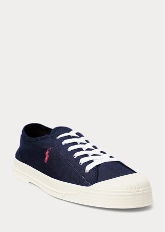 Laivastonsiniset/punaiset miesten Ralph Lauren Essence 100 -kangaslenkkarit Laivastonsiniset/punaiset miesten Ralph Lauren Essence 100 -kangaslenkkarit