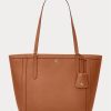 Lauren Tan naisten Ralph Lauren Crosshatch nahkaiset keskikokoiset Clare-kangaskassit Lauren Tan naisten Ralph Lauren Crosshatch nahkaiset keskikokoiset Clare-kangaskassit