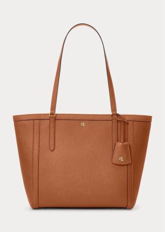Lauren Tan naisten Ralph Lauren Crosshatch nahkaiset keskikokoiset Clare-kangaskassit