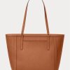 Lauren Tan naisten Ralph Lauren Crosshatch nahkaiset keskikokoiset Clare-kangaskassit Lauren Tan naisten Ralph Lauren Crosshatch nahkaiset keskikokoiset Clare-kangaskassit