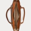 Lauren Tan naisten Ralph Lauren Crosshatch nahkaiset keskikokoiset Clare-kangaskassit Lauren Tan naisten Ralph Lauren Crosshatch nahkaiset keskikokoiset Clare-kangaskassit