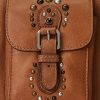 Lauren Tan naisten Ralph Lauren -nastalliset nahkaiset keskikokoiset Noa Crossbody -laukut Lauren Tan naisten Ralph Lauren -nastalliset nahkaiset keskikokoiset Noa Crossbody -laukut