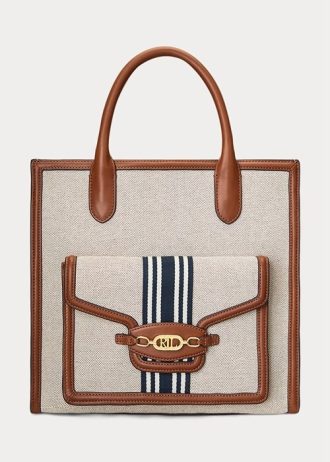 Lauren Tan/Navy naisten Ralph Lauren Canvas -suuret Symone-kangaskassit