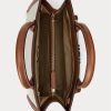 Lauren Tan/Navy naisten Ralph Lauren Canvas -suuret Symone-kangaskassit Lauren Tan/Navy naisten Ralph Lauren Canvas -suuret Symone-kangaskassit