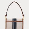 Lauren Tan /Navy Naisten Ralph Lauren Raidallinen Canvas Medium Käsilaukku Lauren Tan /Navy Naisten Ralph Lauren Raidallinen Canvas Medium Käsilaukku