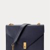 Midnight Navy naisten Ralph Lauren Polo ID nahka kirjekuori ketju Crossbody laukut Midnight Navy naisten Ralph Lauren Polo ID nahka kirjekuori ketju Crossbody laukut