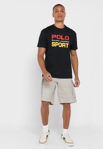 Miesten beigenväriset Ralph Lauren Essential -shortsit