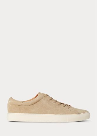 Miesten beigenväriset Ralph Lauren Jermain Suede -lenkkarit Miesten beigenväriset Ralph Lauren Jermain Suede -lenkkarit