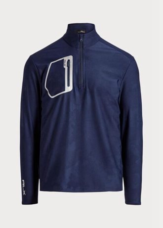 Miesten laivasto Ralph Lauren GolfClassic Fit Camo Jacquard -pusero
