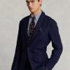 Miesten laivaston Ralph Lauren Polo pehmeät pellavapuvut Miesten laivaston Ralph Lauren Polo pehmeät pellavapuvut