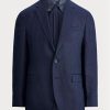 Miesten laivaston Ralph Lauren Polo pehmeät pellavapuvut Miesten laivaston Ralph Lauren Polo pehmeät pellavapuvut