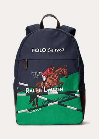 Miesten laivaston Ralph Laurenin ratsastusprinttikankaiset reput