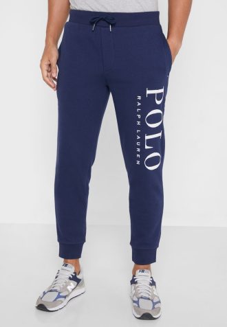 Miesten laivastonruskeat Ralph Lauren -logolla varustetut lenkkeilyhousut Miesten laivastonruskeat Ralph Lauren -logolla varustetut lenkkeilyhousut