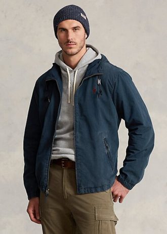 Miesten laivastonväriset Ralph Lauren Denim -hupulliset takit Miesten laivastonväriset Ralph Lauren Denim -hupulliset takit