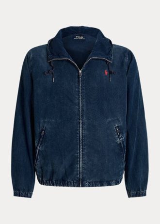 Miesten laivastonväriset Ralph Lauren Denim -hupulliset takit Miesten laivastonväriset Ralph Lauren Denim -hupulliset takit