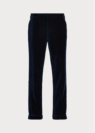 Miesten laivastonväriset Ralph Lauren Gregory Velvet -muodolliset housut Miesten laivastonväriset Ralph Lauren Gregory Velvet -muodolliset housut