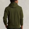 Miesten oliivi Ralph Lauren -kaksoisneulottu huppari