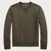 Miesten oliivi Ralph Lauren Marled -kaksoisneulepusero Miesten oliivi Ralph Lauren Marled -kaksoisneulepusero