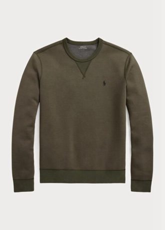 Miesten oliivi Ralph Lauren Marled -kaksoisneulepusero