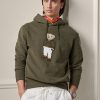 Miesten oliivi Ralph Lauren Polo Bear Fleece -huppari