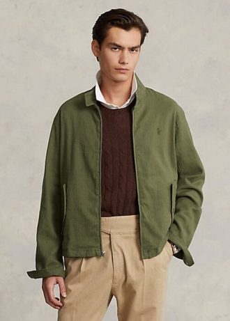 Miesten oliivi Ralph Laurenin pellava-sekoitetut kalanruototakit Miesten oliivi Ralph Laurenin pellava-sekoitetut kalanruototakit