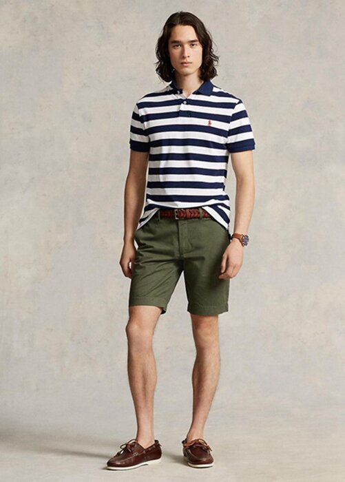 Miesten oliivihousut Ralph Lauren Stretch Slim Fit Chino Shortsit Miesten oliivihousut Ralph Lauren Stretch Slim Fit Chino Shortsit