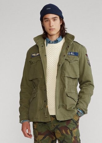Miesten oliivinsiniset Ralph Lauren The Iconic Field -takit