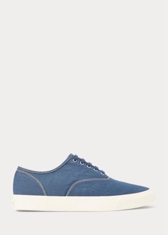 Miesten Royal Blue Ralph Lauren Canvas -lenkkarit Miesten Royal Blue Ralph Lauren Canvas -lenkkarit