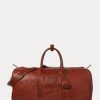 Miesten suklaahousut Ralph Lauren Heritage -nahkaiset duffle-laukut