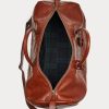 Miesten suklaahousut Ralph Lauren Heritage -nahkaiset duffle-laukut