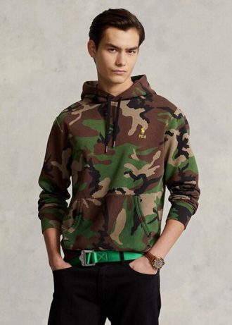 Monivärinen miesten Ralph Lauren Camo fleecehuppari