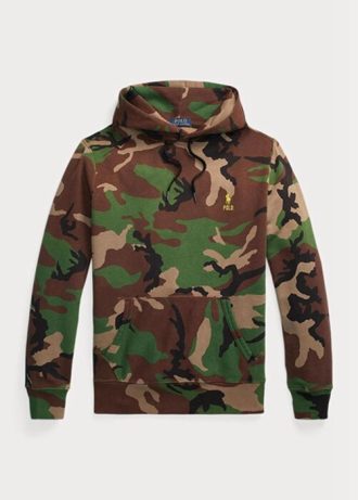 Monivärinen miesten Ralph Lauren Camo fleecehuppari