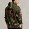 Monivärinen miesten Ralph Lauren Camo fleecehuppari