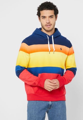 Monivärinen miesten Ralph Lauren Color Block -huppari
