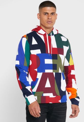 Monivärinen miesten Ralph Lauren Color Block -huppari