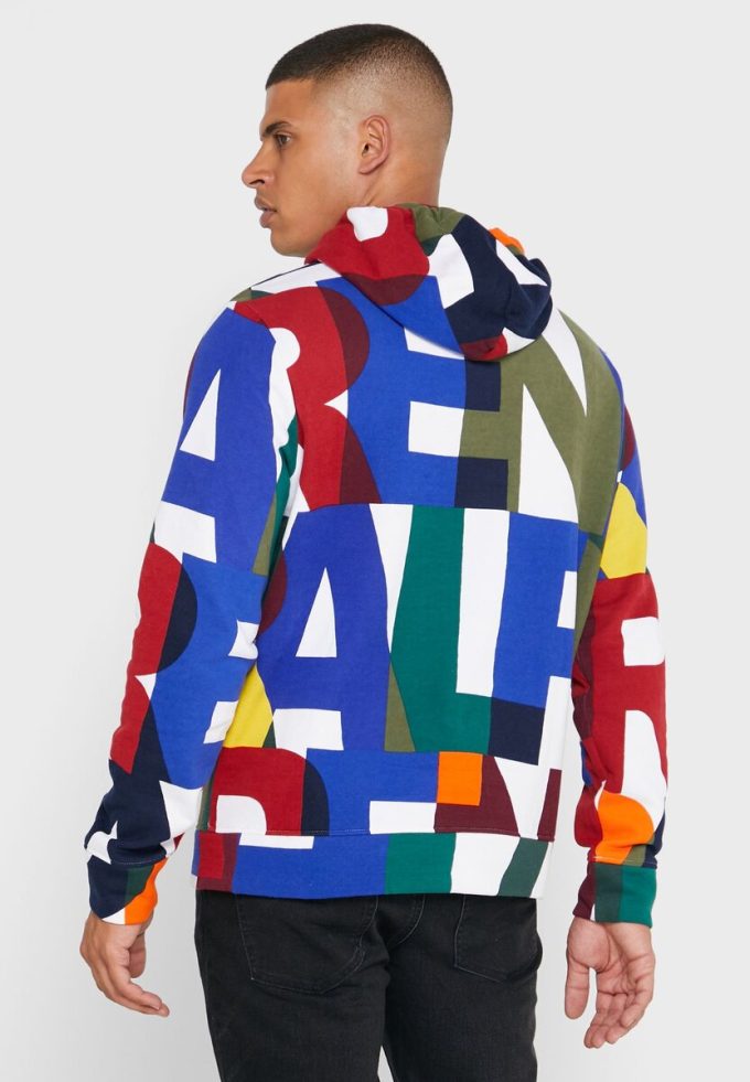 Monivärinen miesten Ralph Lauren Color Block -huppari