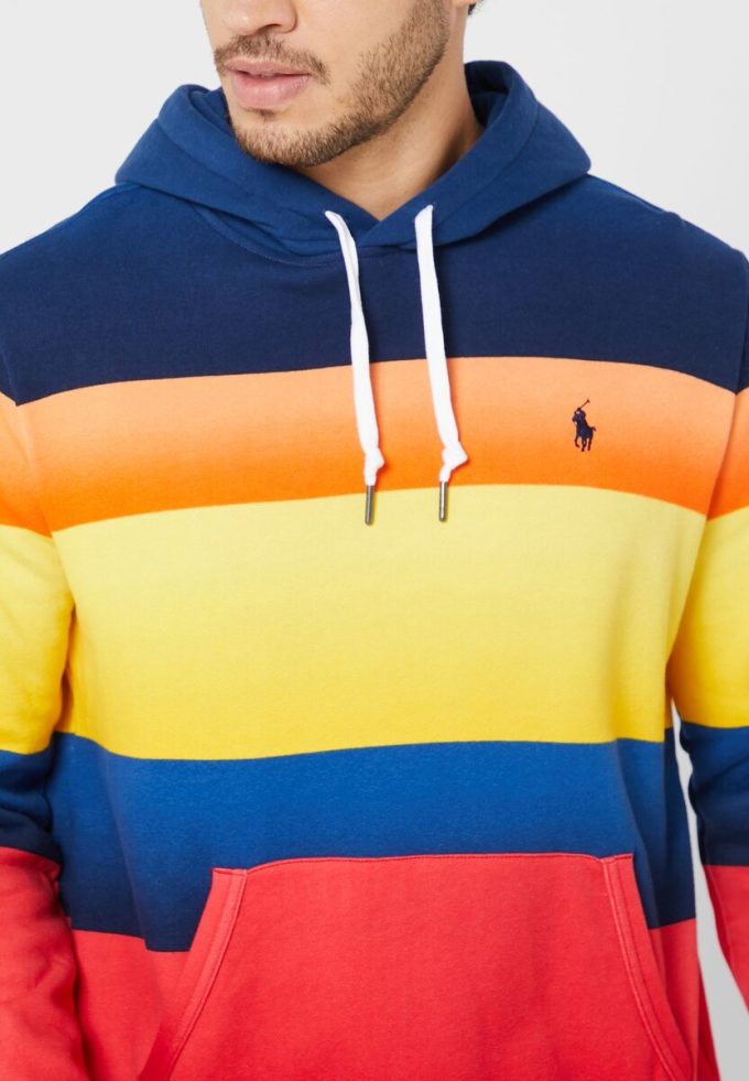 Monivärinen miesten Ralph Lauren Color Block -huppari