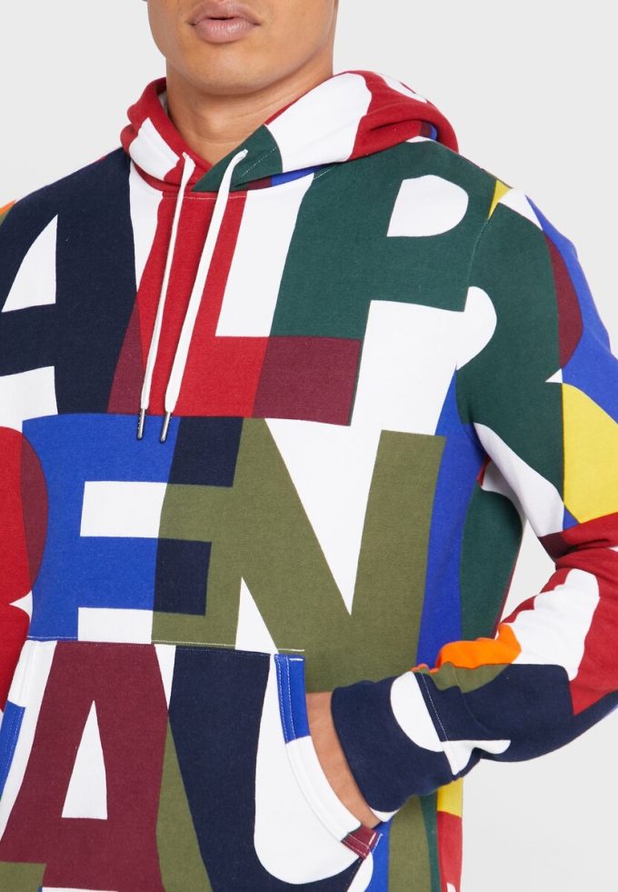 Monivärinen miesten Ralph Lauren Color Block -huppari