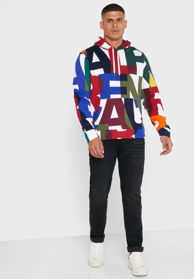 Monivärinen miesten Ralph Lauren Color Block -huppari