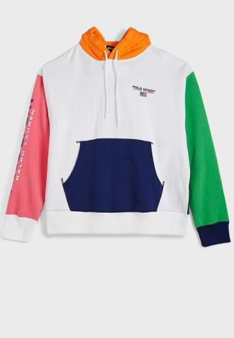 Monivärinen naisten Ralph Lauren Color Block -taskuhuppari Monivärinen naisten Ralph Lauren Color Block -taskuhuppari