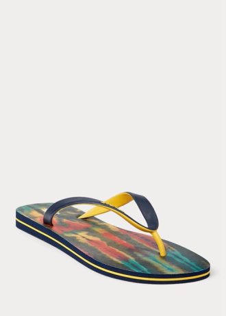 Moniväriset miesten Ralph Lauren Bolt Tie-Dye -varvastossut Moniväriset miesten Ralph Lauren Bolt Tie-Dye -varvastossut