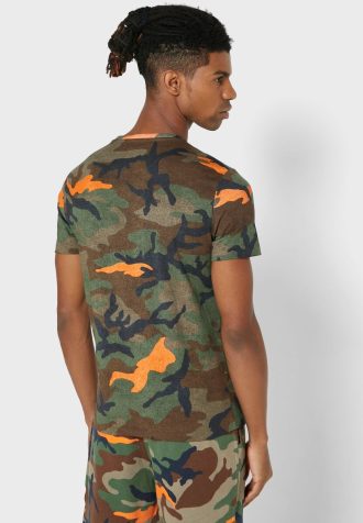 Moniväriset miesten Ralph Lauren Camo Crew Neck T-paidat