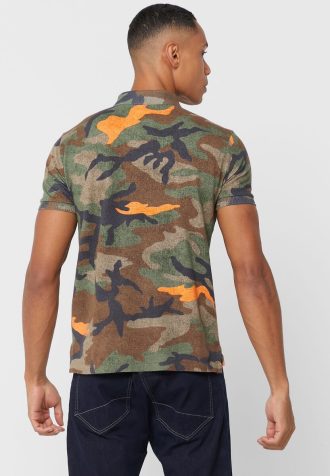 Moniväriset miesten Ralph Lauren Camo poolopaidat Moniväriset miesten Ralph Lauren Camo poolopaidat