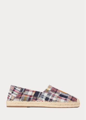 Moniväriset miesten Ralph Lauren Cevio Crest Madrasin vapaa-ajan kengät Moniväriset miesten Ralph Lauren Cevio Crest Madrasin vapaa-ajan kengät