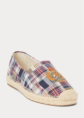 Moniväriset miesten Ralph Lauren Cevio Crest Madrasin vapaa-ajan kengät Moniväriset miesten Ralph Lauren Cevio Crest Madrasin vapaa-ajan kengät