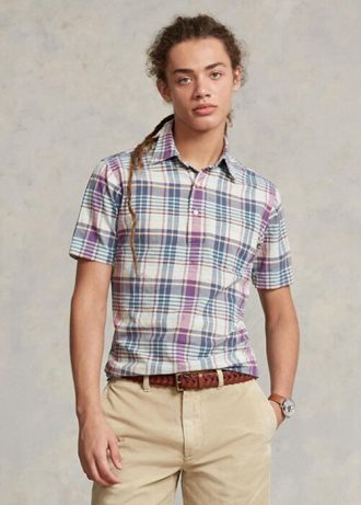 Moniväriset miesten Ralph Lauren Classic Fit Madras Popover -paidat