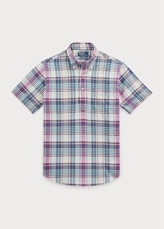 Moniväriset miesten Ralph Lauren Classic Fit Madras Popover -paidat